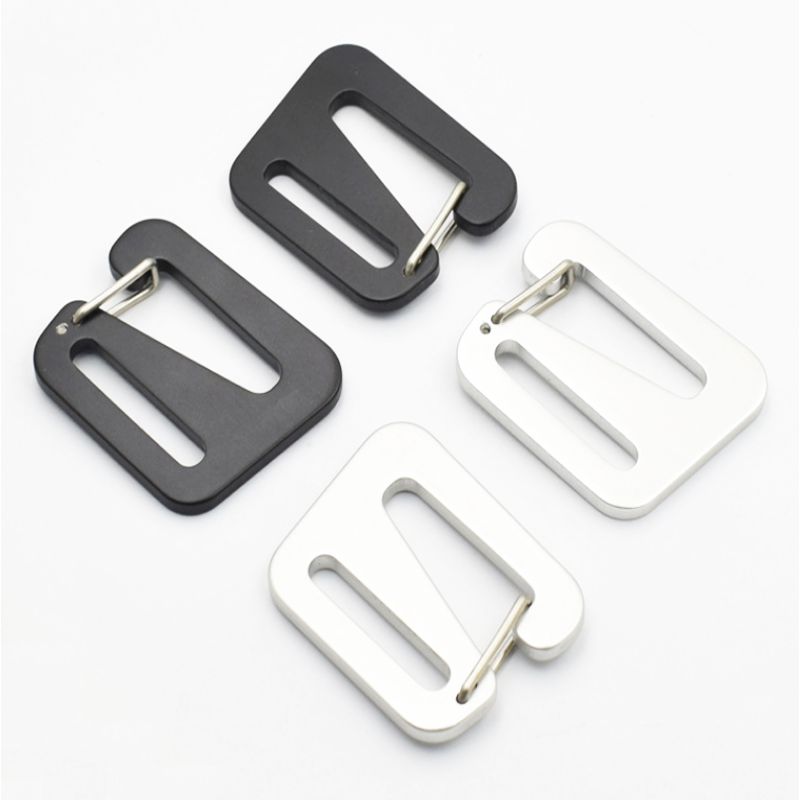 hot sale Adjustable Anodized Aluminium Bag Webbing Strap Belt G Hook Buckle G shape snap hook