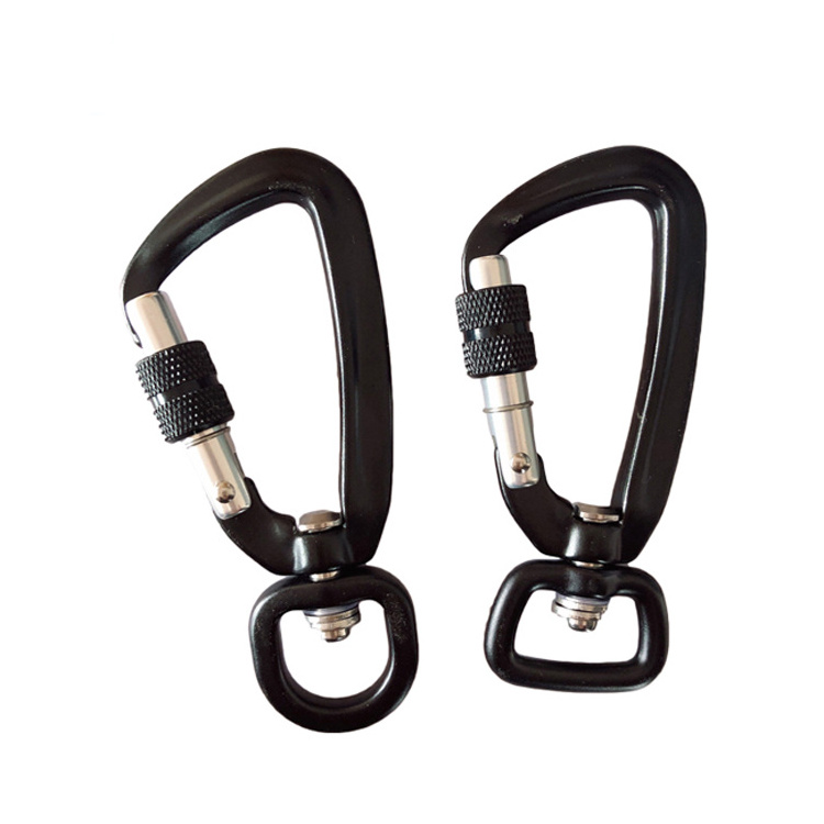 Aluminum screw locking swivel carabiner