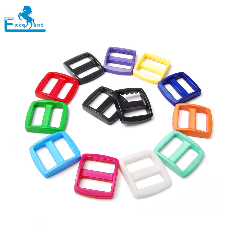 Color Plastic Adjustable Tri Glide Slide Buckle