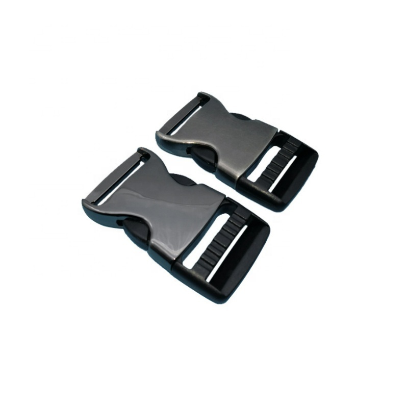 Dog collar metal plastic quick release buckle