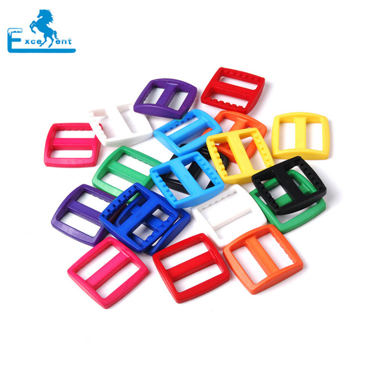 Color Plastic Adjustable Tri Glide Slide Buckle