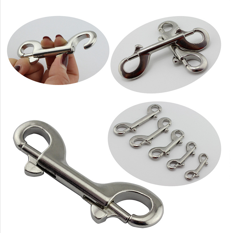 Stainless Steel 316 Scuba Diving Clips Double Ended Bolt Snap Hooks for dog leash