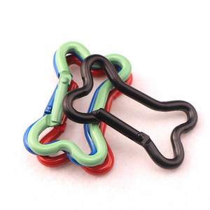 50mm Metal Aluminum Bone Shaped Snap Carabiner Clip Keychain hook