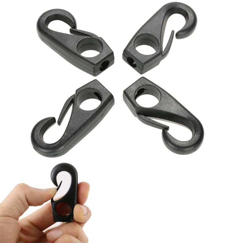 Plastic Nylon Buckle Shock Cord Clip Hook for Kayak Canoe Bungee Rope Line Rowing Boat Tie Cord Hook