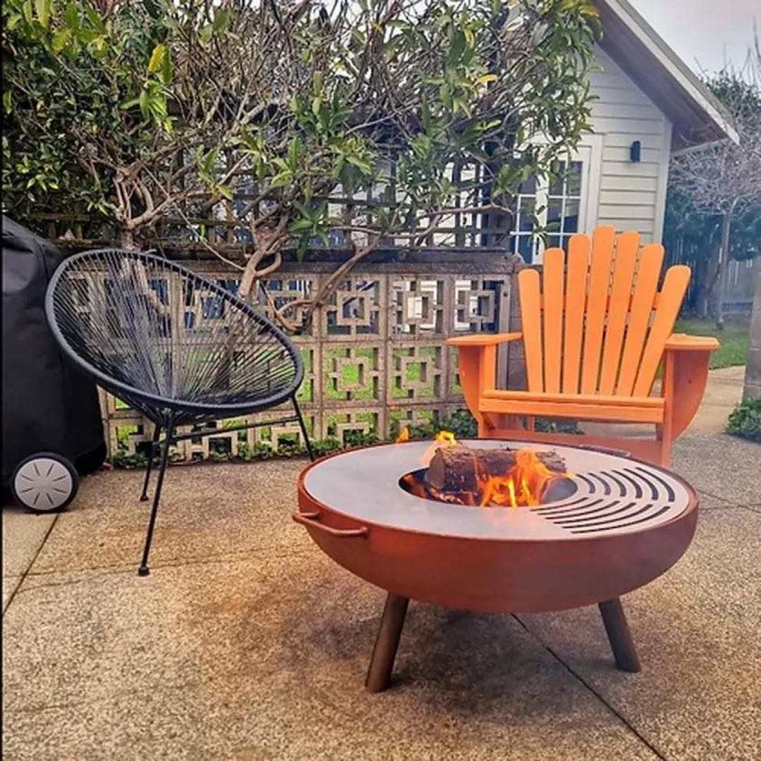 Corten Steel Water Bowls Custom Corten Steel Firebowl Fire pit Outdoor Round 900mm Corten Metal Fire pit Fire bowls