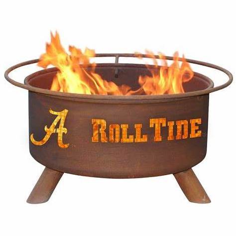 Burning Firepit Premium Heavy Duty Fire Pit Bowl Burner Charcoal Wood Outdoor Backyard Garden Poker and BBQ Grill Steel Stocked