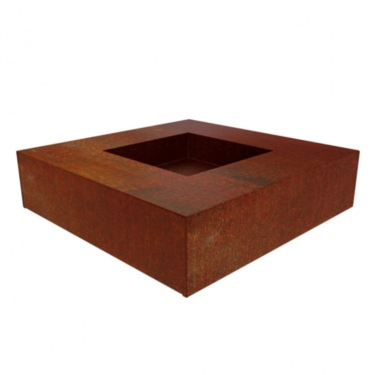 outdoor Corten Steel fire pit table