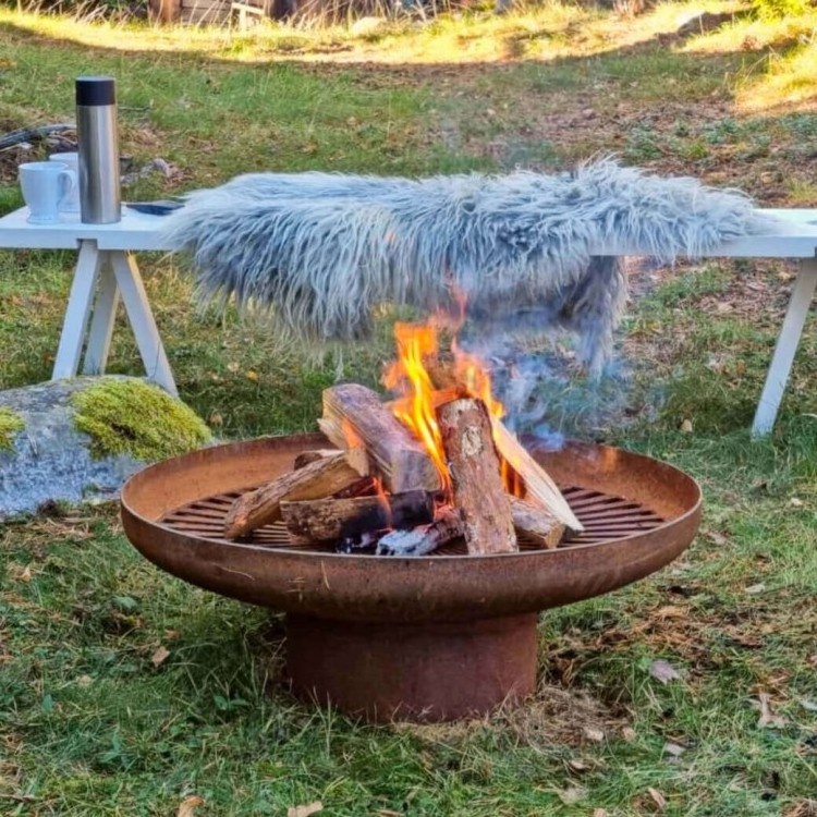 Outdoor Wood Burning Big Fire Pit Steel Fire Bowl