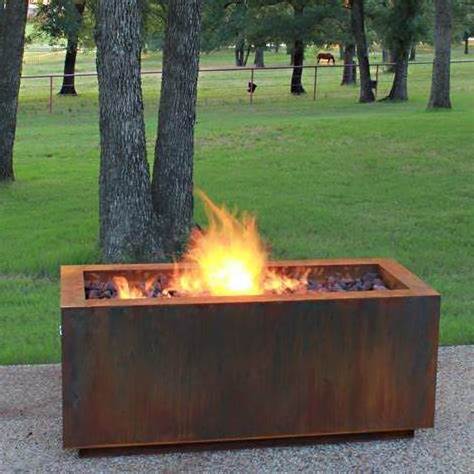 Antique outdoor corten steel bowl fire table