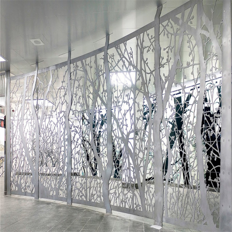 Free Drawing Laser Cut Room Divider Decorative Fence Panels Aluminum Metal Screen Partition