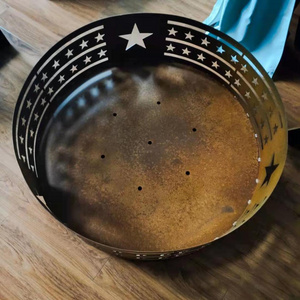 corten steel rusted treatment Portable Fire Bowl BBQ fire pit circle