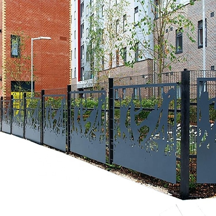 Mass sale laser cut karma quality metal fence wrought iron zinc sheet annelli-in-ferro-per-balconi