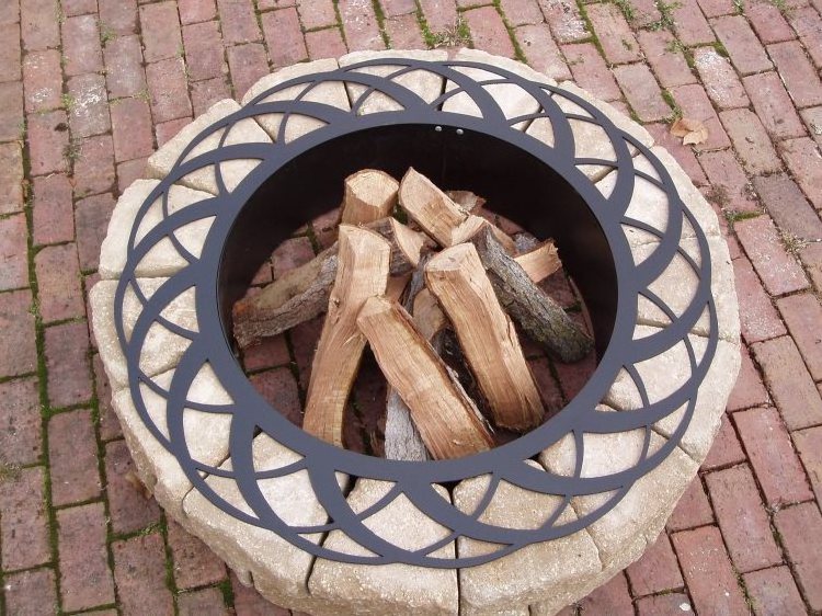 Outdoor hot sale USA 36 inch metal fire pit ring for wood burning