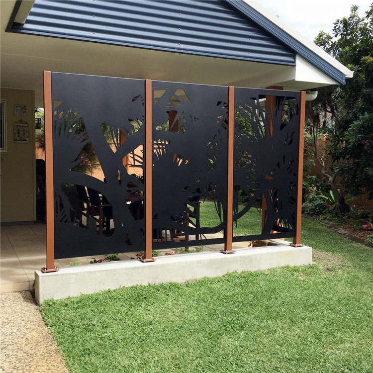 outdoor living laser cut metal privacy screen