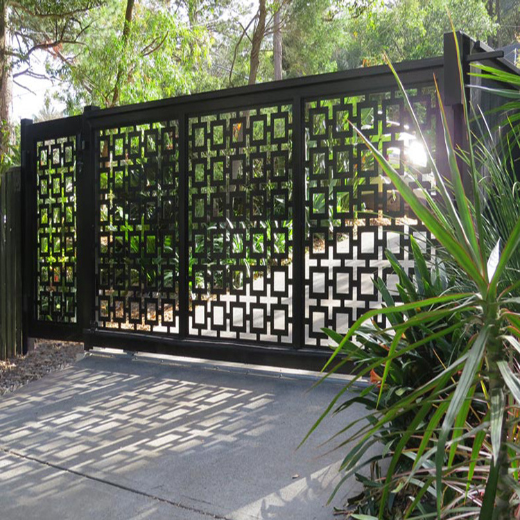 Mass sale laser cut karma quality metal fence wrought iron zinc sheet annelli-in-ferro-per-balconi