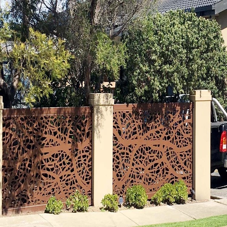 Decorative Laser Cut Metal Fencing Panels Outdoor Privacy Screen