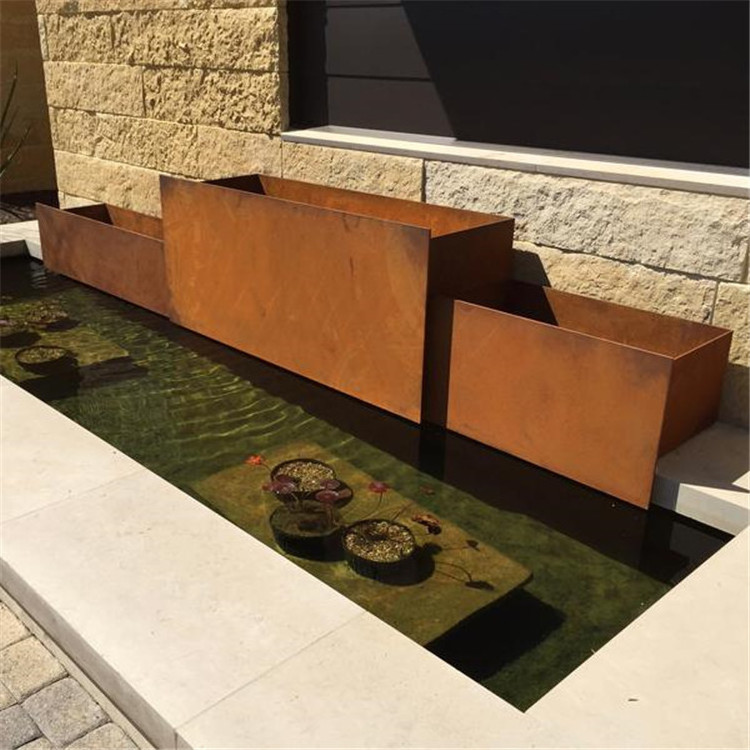 Customized Large Corten Steel Plater Bulk Flower Pots