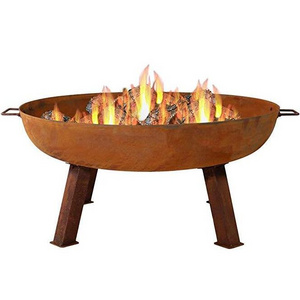 Customized fire pit outdoor  naturally rusty brazier portable bbq brazier grills