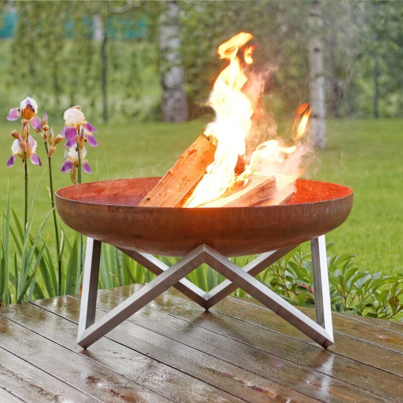 Best Outdoor BBQ brazier multi fuel antique rusty camping fire pit