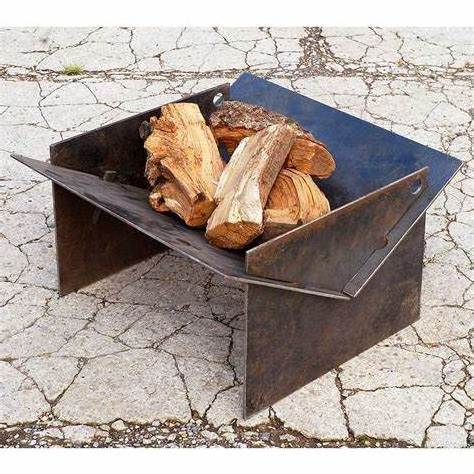 Antique outdoor corten steel bowl fire table