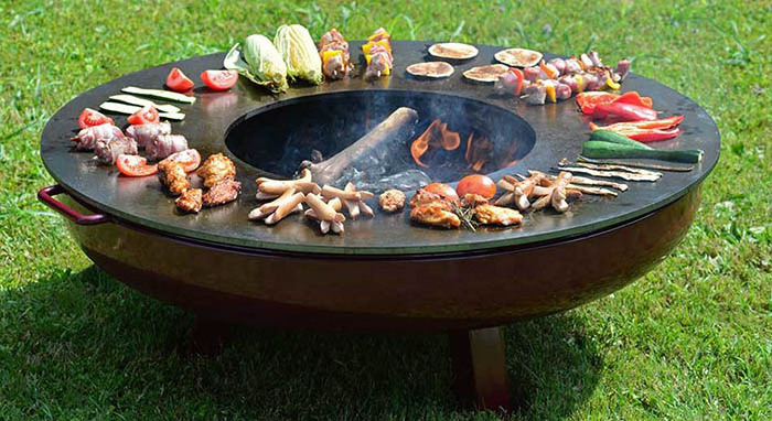 ZHUOYUE manufactures camping barbecue brazier wood burning brazier cauldron barbecue garden furniture fire pit