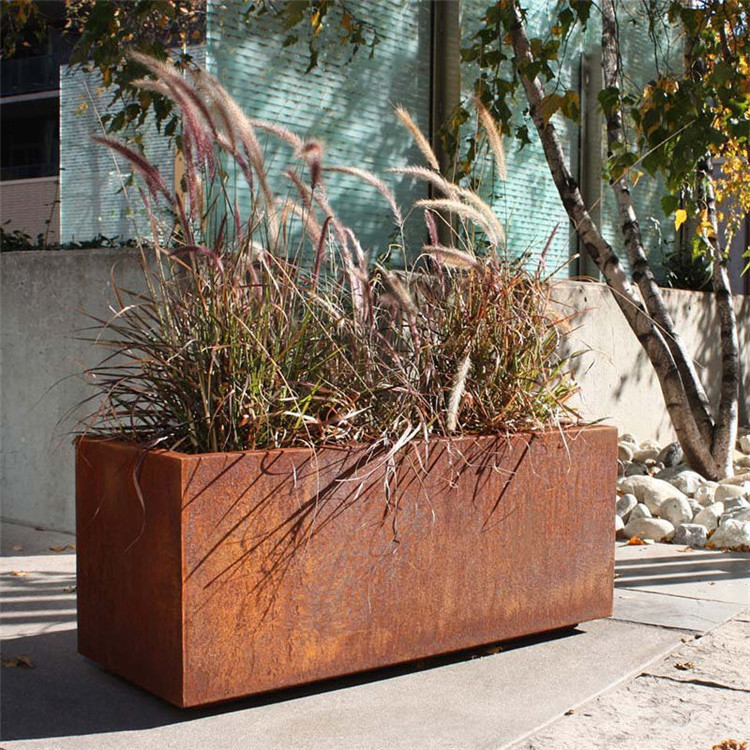 Customized Large Corten Steel Plater Bulk Flower Pots