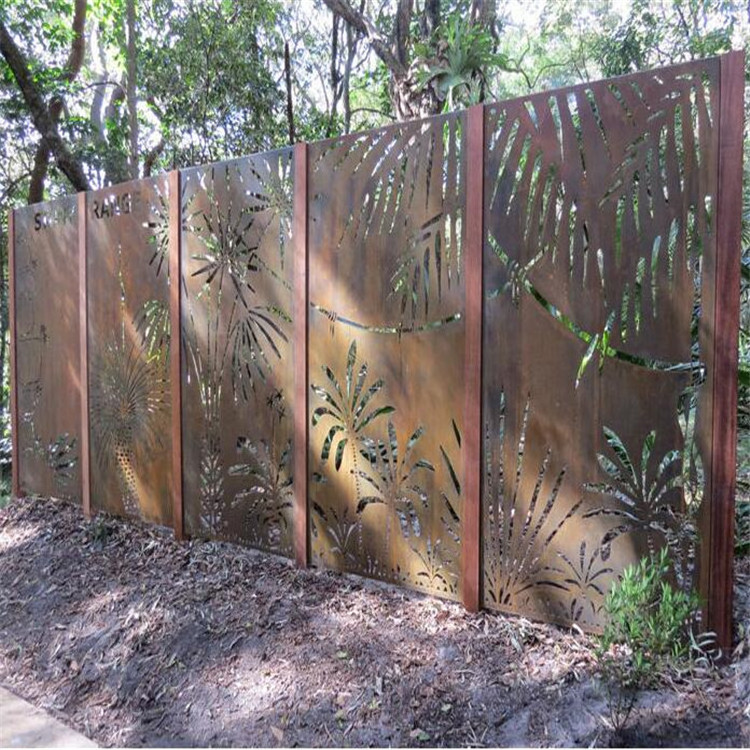 Customized stainless steel decorative garden fence privacy metal outdoor screen panels partition walls