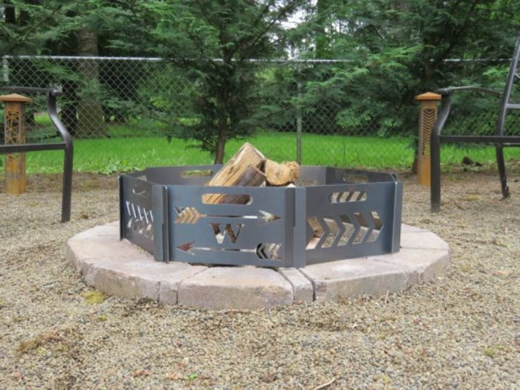 Outdoor hot sale USA 36 inch metal fire pit ring for wood burning