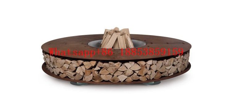 Large Outdoor powder coating Steel Fire Pit Portable Wood Burning Smokeless Fire Pit