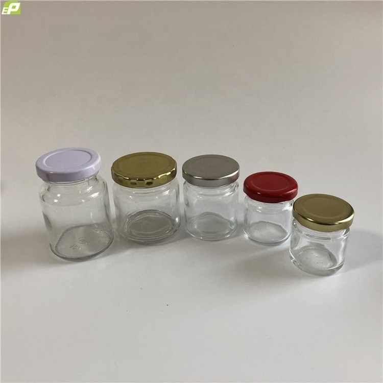 8oz 240ml  Flint Clear Straight Sided Dessert Jam Preserving Glass Jar With Twist Off Black Lid