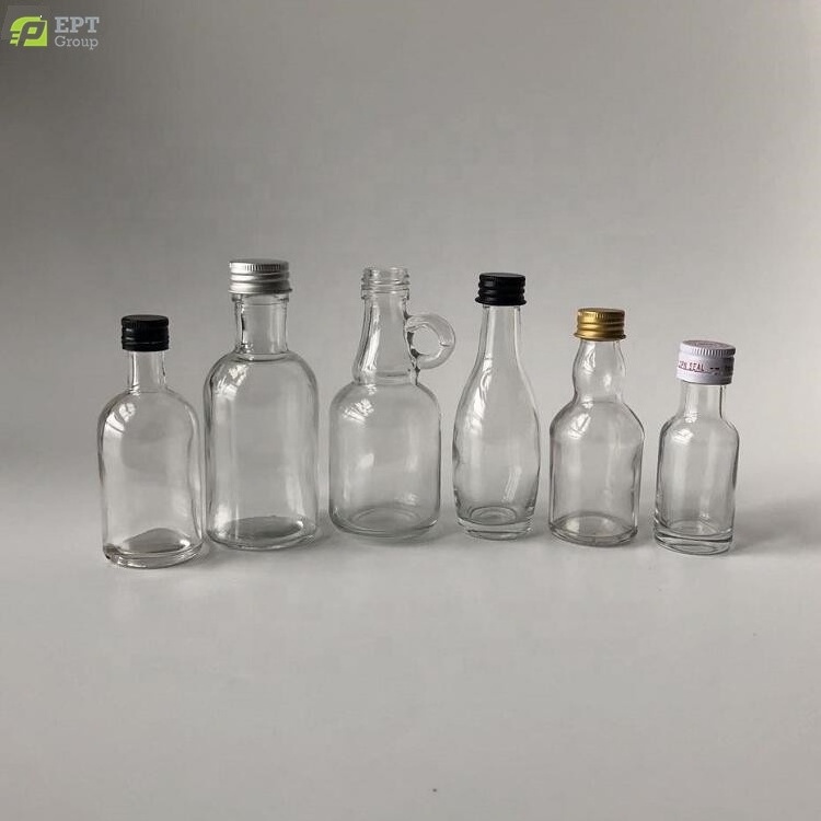 30ml 50ml 100ml Xuzhou Mini Liquor Glass Bottle For Wine Alcohol Vodka Whisky Sample Gift