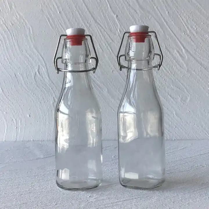 250ml 500ml 750ml 1L Grolsch Growler Clear Flit Top Cold Brew Glass Bottle For Beverage Smoothies