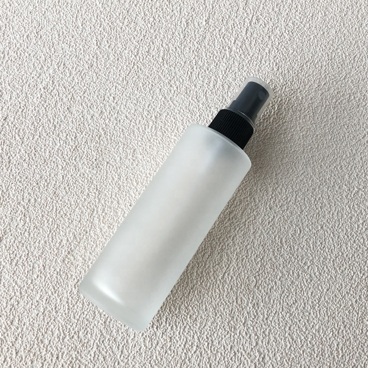 85ml Glass Cylindrical Frosted Bottle Plastic Spray Tubular Frosted Perfume Glass Spray Bottle Black Pump Sprayer