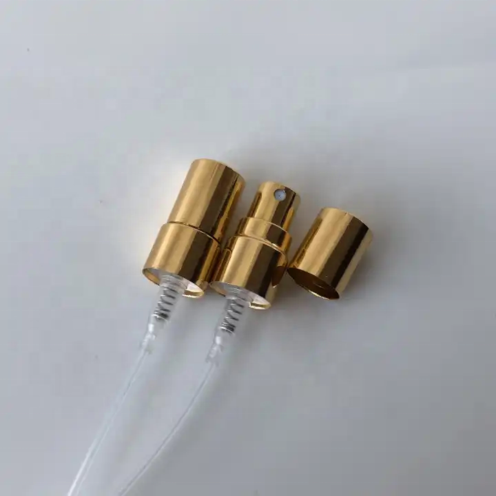 Mini mist gold aluminum spray cap screw spray bottle cap for perfume bottle