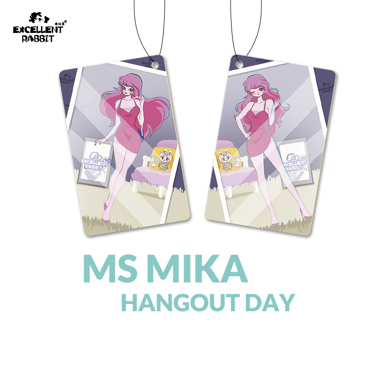 Excellent rabbit's Wholesale Ms mika hangout day Rectangle Scented Card Premium complex Scented Hanging Air Freshener