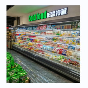 commercial refrigerator for drinks beverage dairy product low temperature open cooler supermarket fridge display