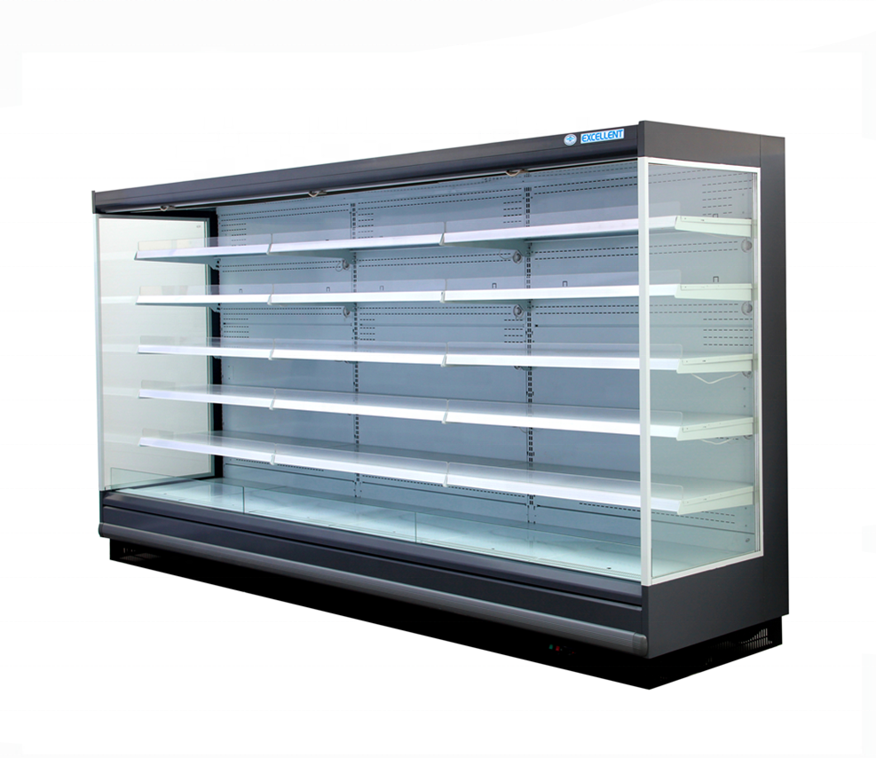 DMM Series Wall Mounted Refrigerator Open Display Fridge In Supermarket