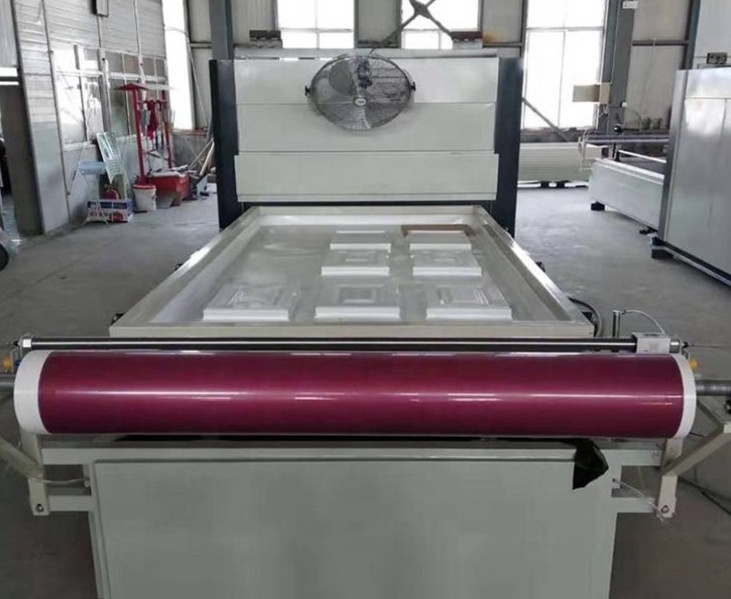 Automatic furniture woodworking wooden door high gloss PVC panel veneer wood MDF foil vacuum membrane lamination press machine