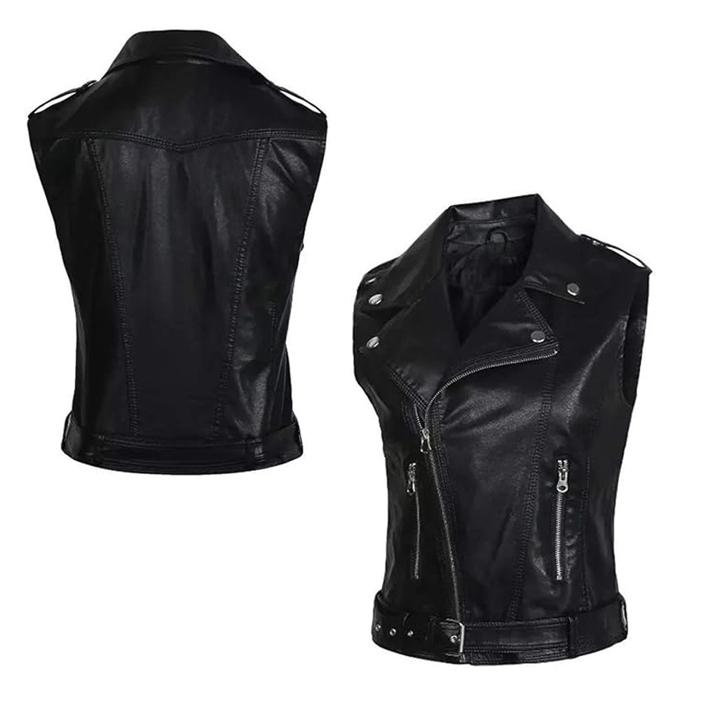 Breathable Customized Good Quality Top Design Leather Vest Top Design Waistcoat Good Quality 2023 Leather Vests