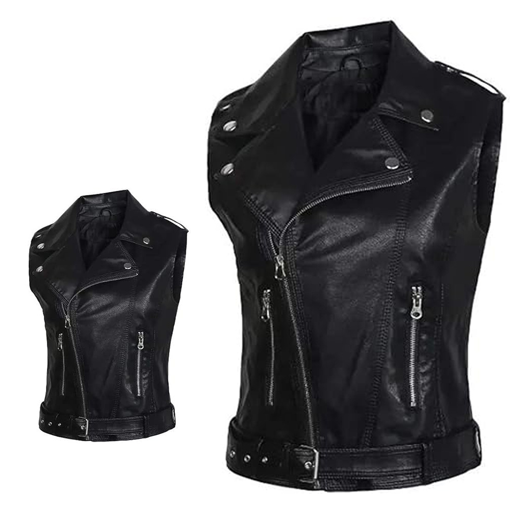 Breathable Customized Good Quality Top Design Leather Vest Top Design Waistcoat Good Quality 2023 Leather Vests