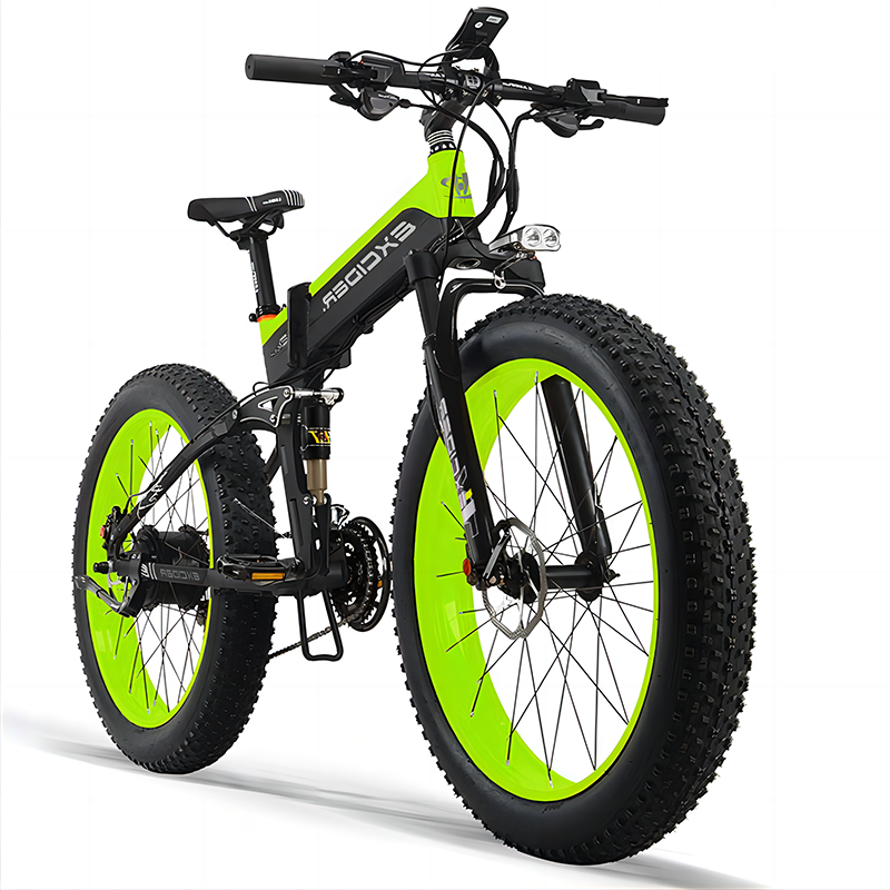 US UK Warehouse CE E-Bike For Adult 21 Speed 1000W Strong Electric Foldable Bike 17.5AH 26inch Fat Tyre Mountain Electric Bike