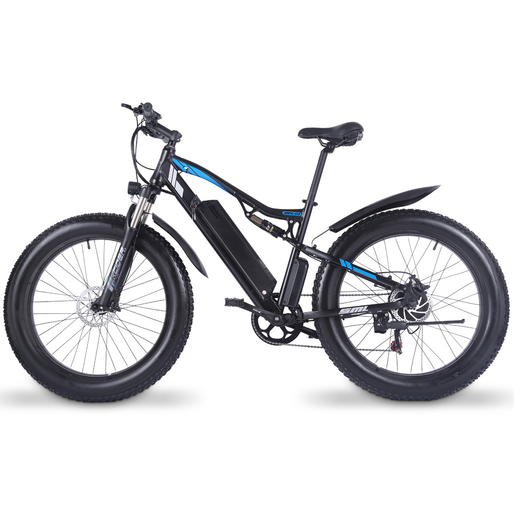 48V 1000W Power China Cheap Full Suspension 26inch flat land mountain Fat tire electric mountain bike motorbike exercise bicycle