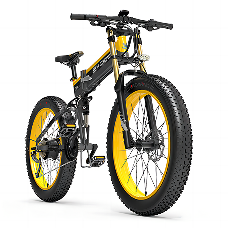 US EU Warehouse High Quality 1000W Electric Mountain Bike 17.5AH Lithium Battery ebike 26inch Fat Tire Folding Electric Bicycle