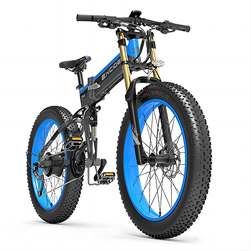 US EU Warehouse High Quality 1000W Electric Mountain Bike 17.5AH Lithium Battery ebike 26inch Fat Tire Folding Electric Bicycle