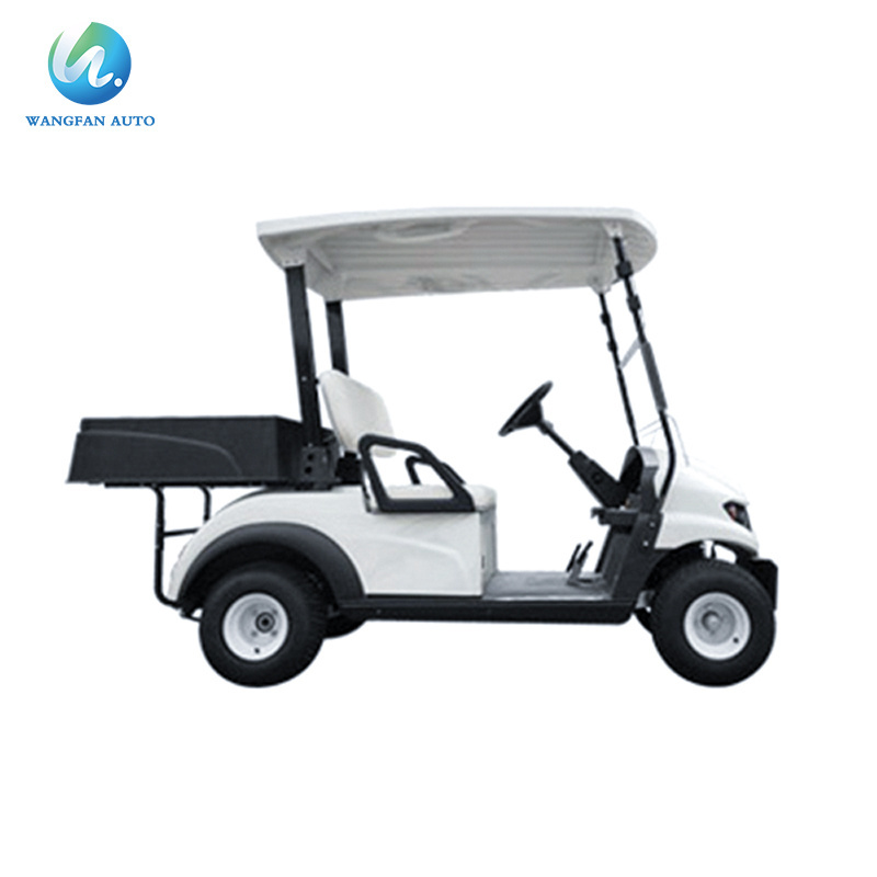 China Single Seat Electric 2 Seater Golf Cart With Rear Roof And Canopy Golf Cart With Cargo Box