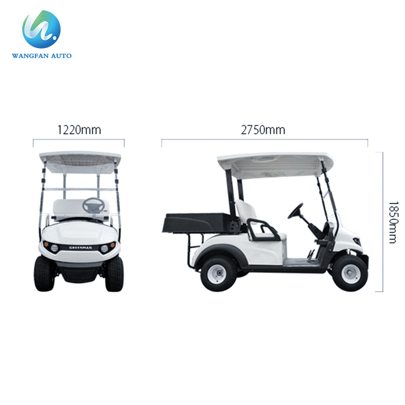 China Single Seat Electric 2 Seater Golf Cart With Rear Roof And Canopy Golf Cart With Cargo Box