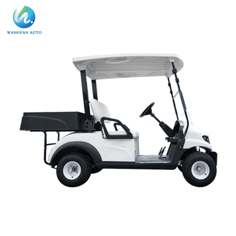 China Single Seat Electric 2 Seater Golf Cart With Rear Roof And Canopy Golf Cart With Cargo Box