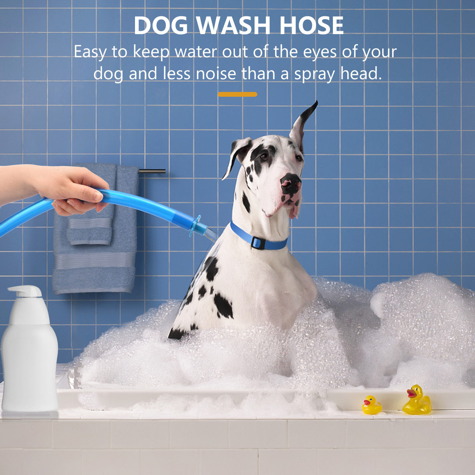 Portable Handheld Splash Shower Pet Dog Cat Shower Head Tub Faucet Attachment Hose Head Washing Sprinkler Shower Kit Bath Tools