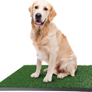 Artificial Grass Puppy Pee Pad For Dogs And Small Pets - 20x30 Reusable 3-Layer Training Potty Pad With Tray