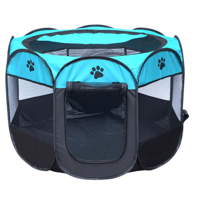 Portable Exercise Fence Kennel Cage Oxford Crate Pop Up Dog Tent Dog Cat Pet Playpen Tent